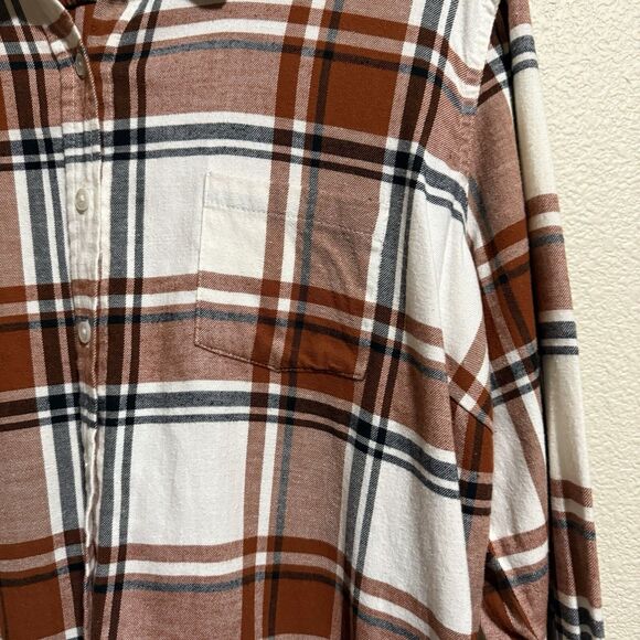 Weatherproof Vintage Ladies Comfort Stretch Flannel Shirt Red Size XXL 2XL - Picture 2 of 6